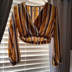 Yellow crop long sleeve